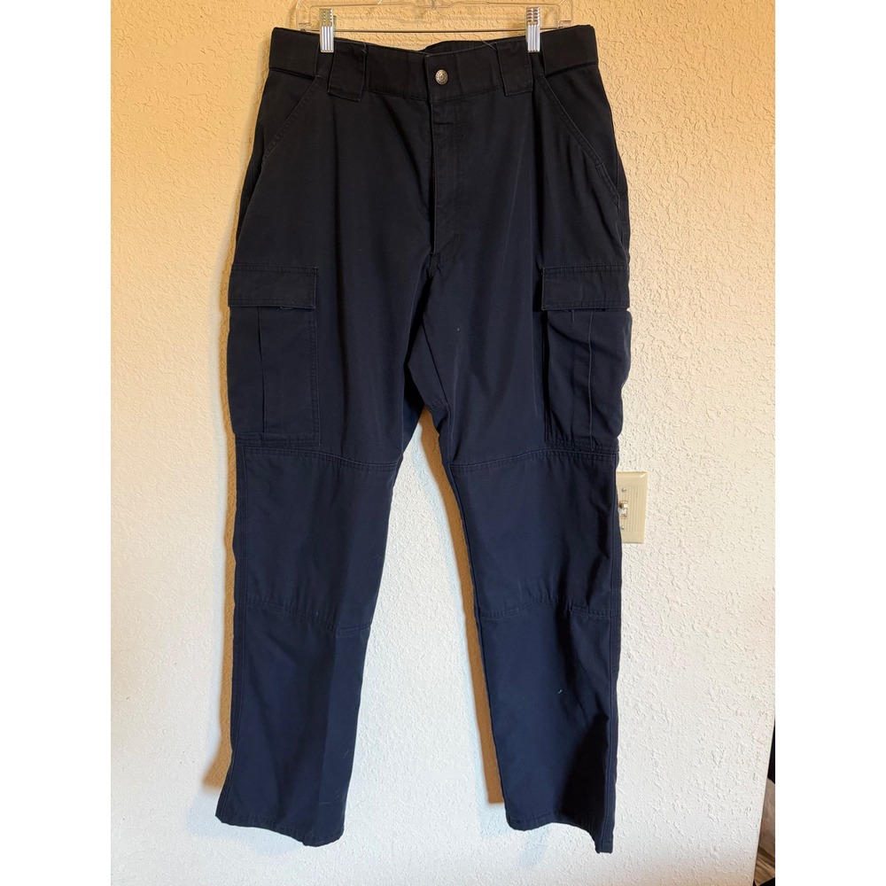 5.11 Tactical Series Mens Dark Navy Ripstop Cargo Pants Size Large Long Workwear